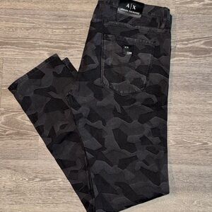 Armani Exchange Black Camouflage Jeans